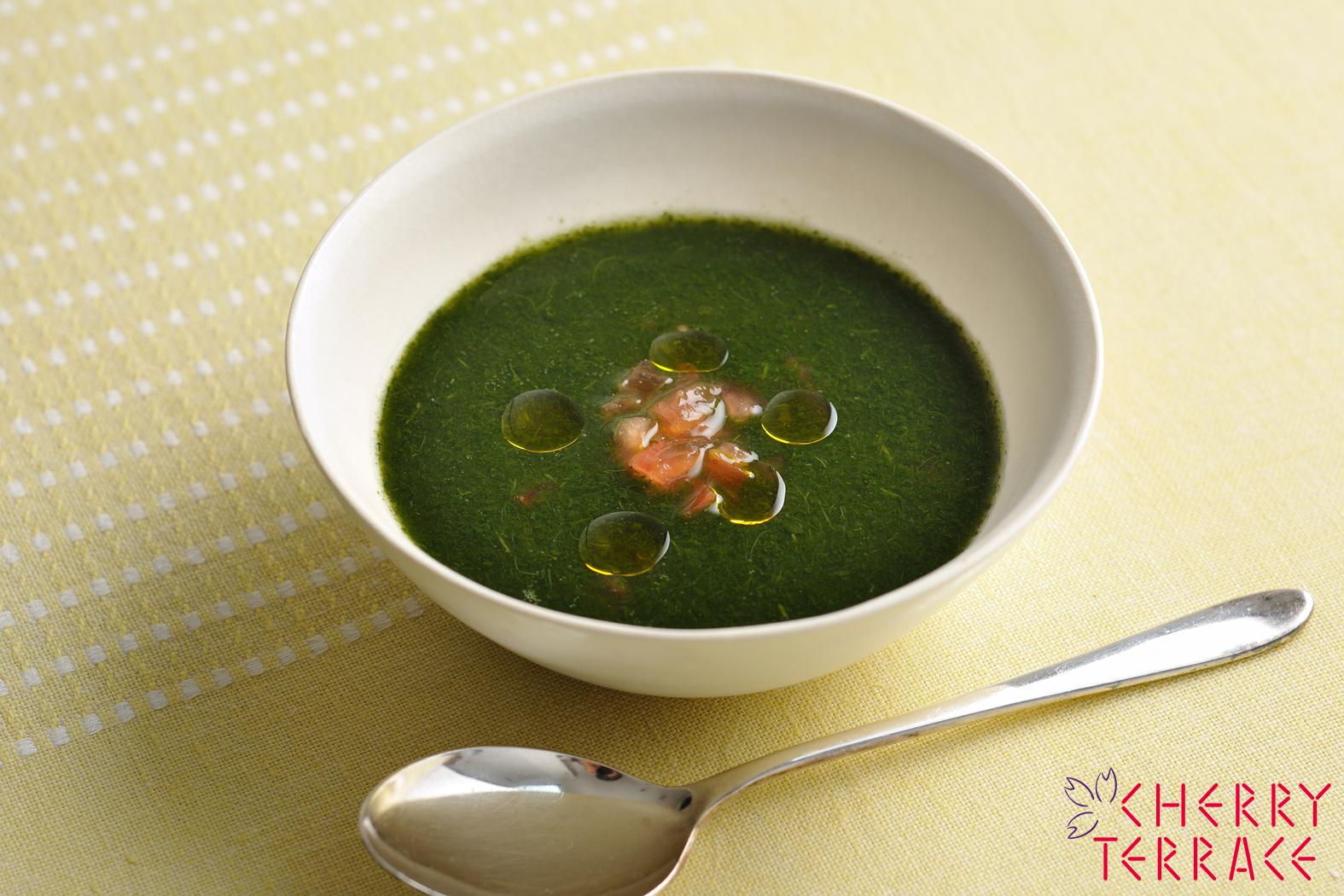 モロヘイヤの冷製スープ