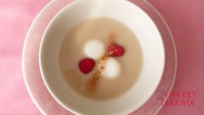 白いんげん豆の汁粉 シナモン風味