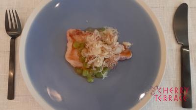 ポークソテー ぶどうと茗荷のソース (補気養血・消腫)