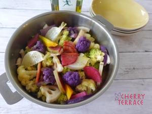 冬野菜のオリーブオイル蒸し