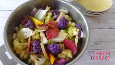 冬野菜のオリーブオイル蒸し