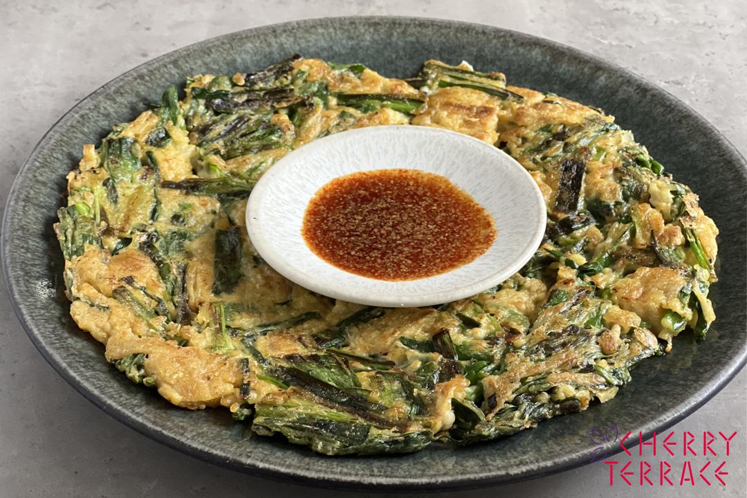 ニラたっぷりのチヂミ